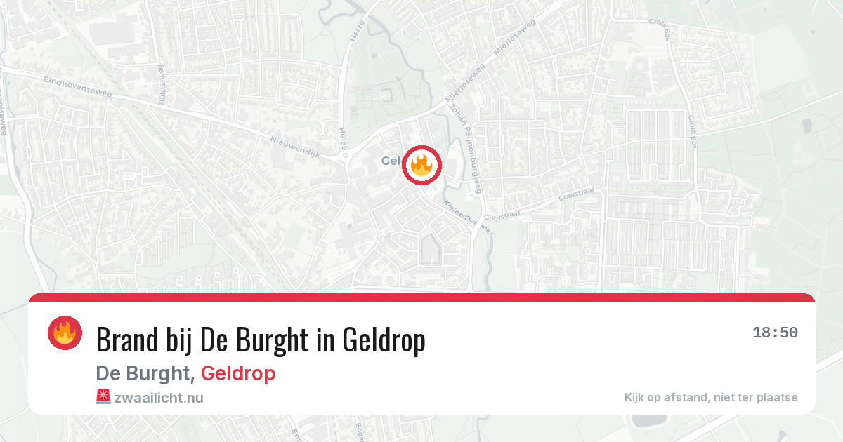 Brand bij De Burght in Geldrop — 1 jun 2026