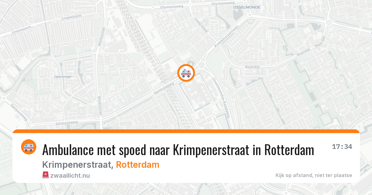 Ambulance met spoed naar Krimpenerstraat in Rotterdam — 6 mei 2026