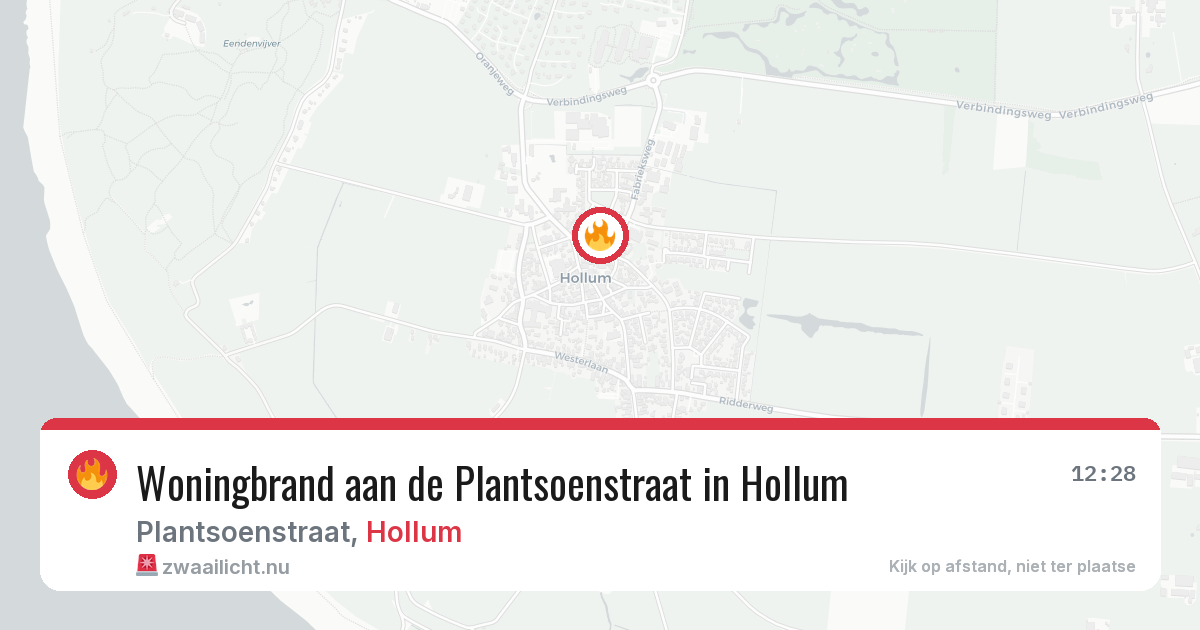 Woningbrand aan de Plantsoenstraat in Hollum — 5 feb 2026