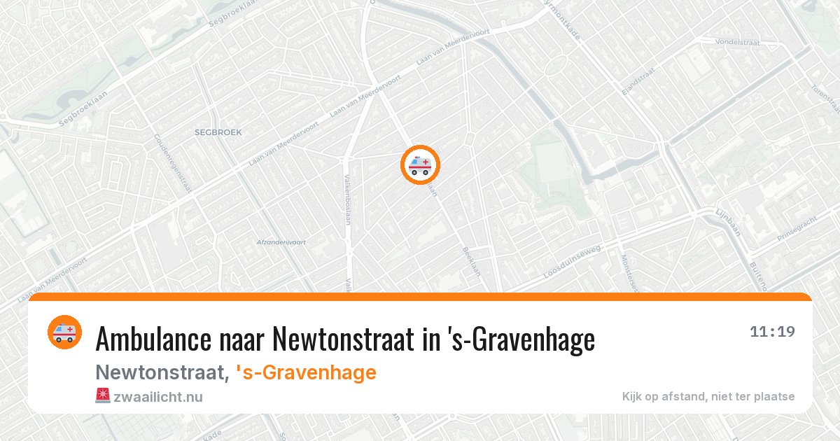 Ambulance naar Newtonstraat in 's-Gravenhage — 21 feb 2026