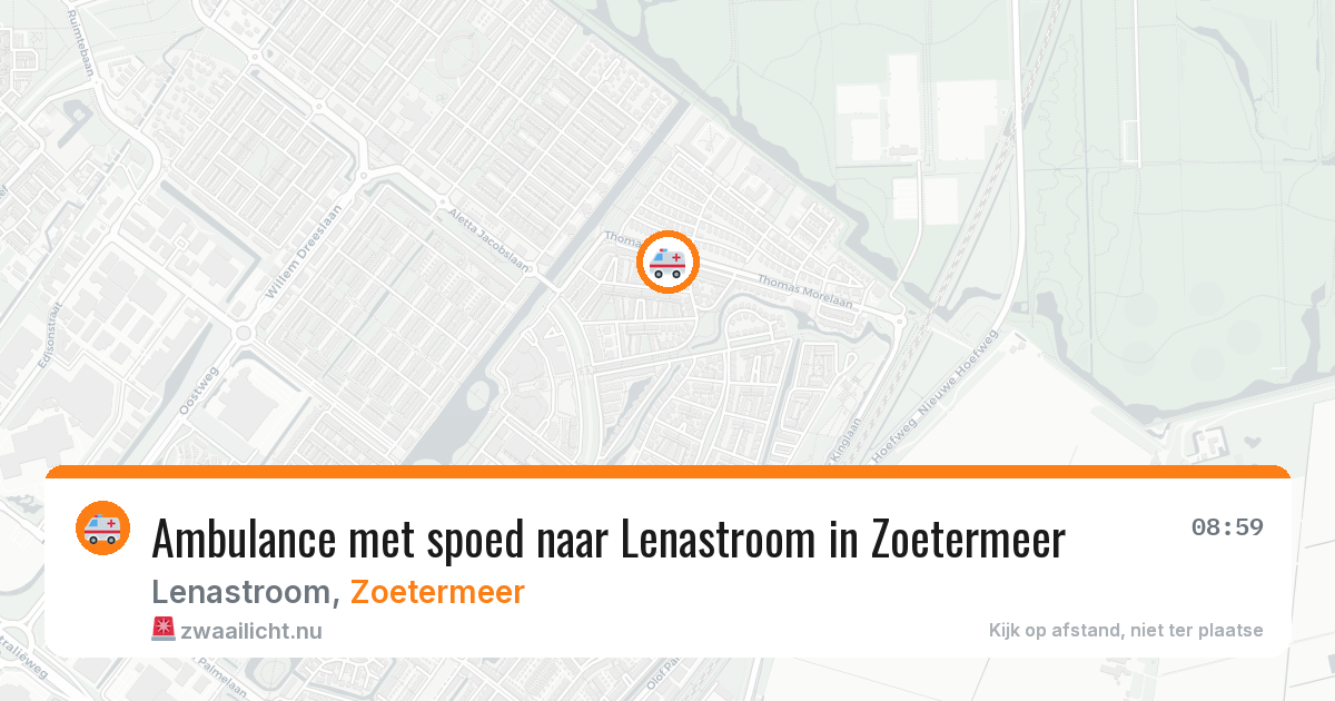 Ambulance met spoed naar Lenastroom in Zoetermeer — 26 jul 2026