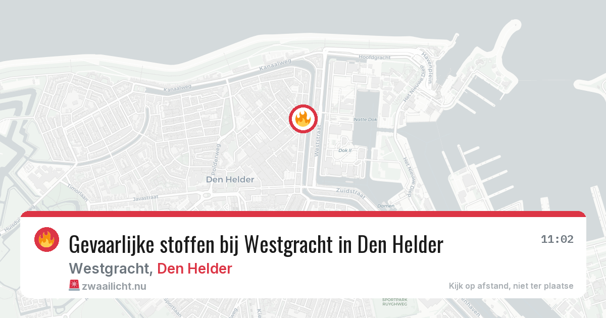 Gevaarlijke stoffen bij Westgracht in Den Helder — 23 mrt 2026