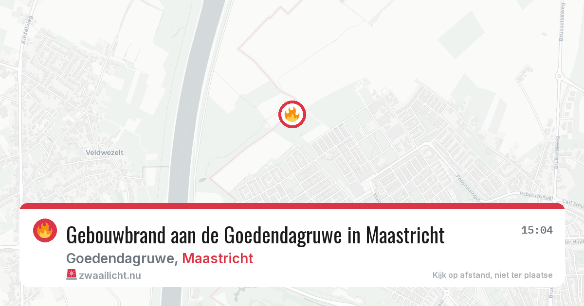 Gebouwbrand aan de Goedendagruwe in Maastricht — 23 mei 2026