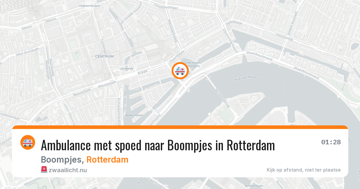 Ambulance met spoed naar Boompjes in Rotterdam — 11 apr 2026