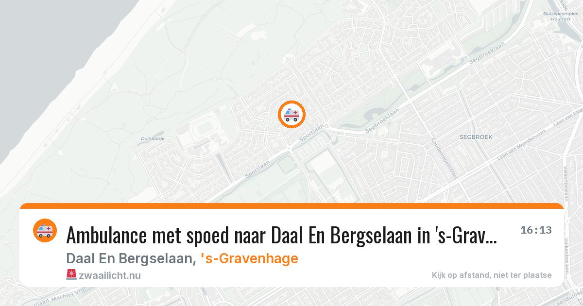 Ambulance met spoed naar Daal En Bergselaan in 's-Gravenhage — 24 jul 2026