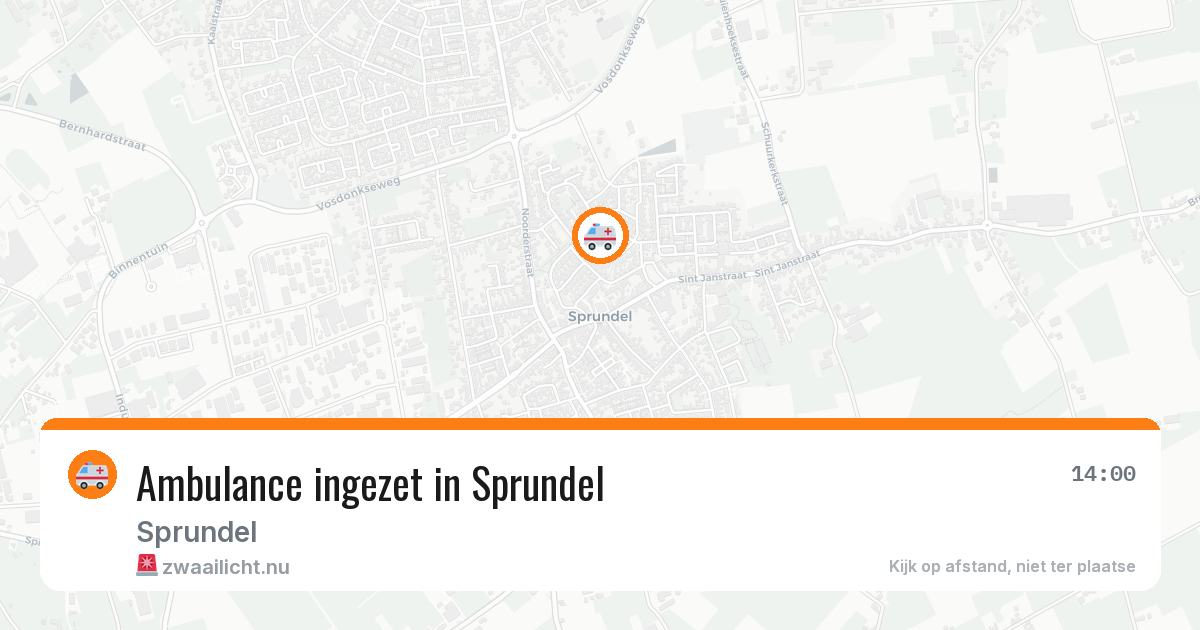 Ambulance ingezet in Sprundel — 30 mrt 2026