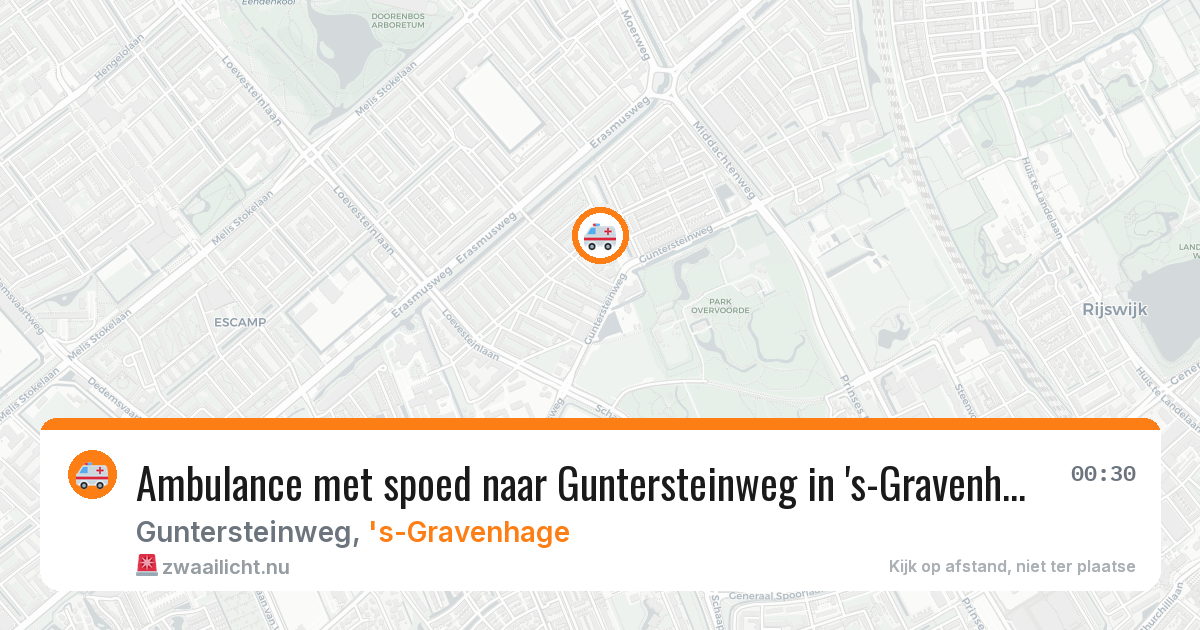 Ambulance met spoed naar Guntersteinweg in 's-Gravenhage — 15 mrt 2026