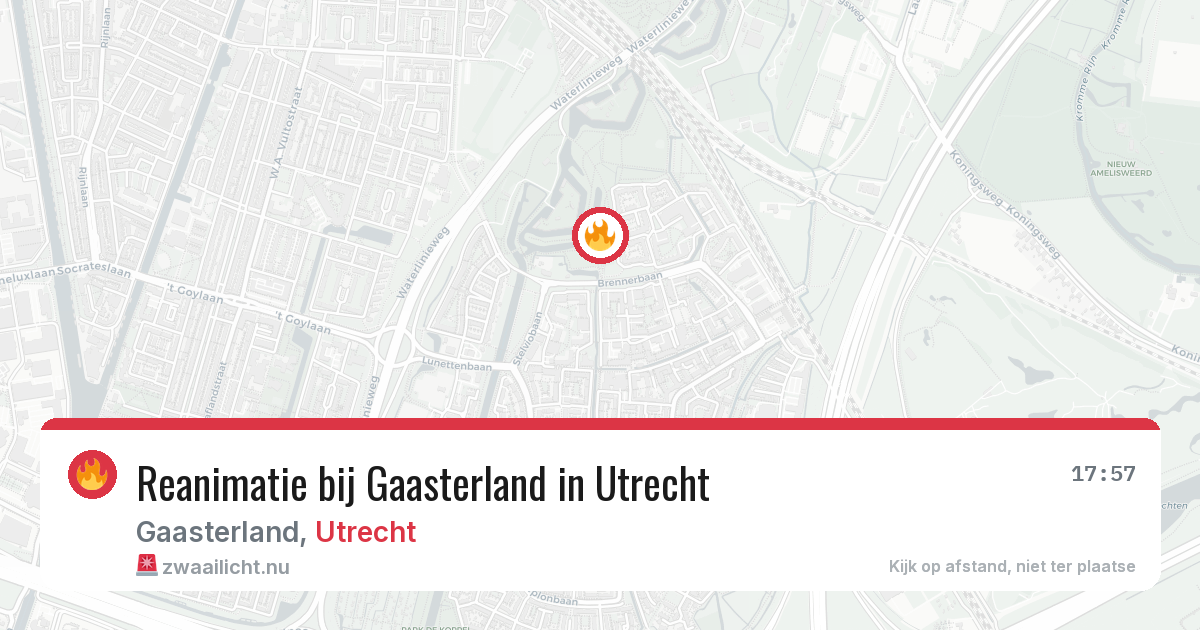 Reanimatie bij Gaasterland in Utrecht — 21 jul 2026