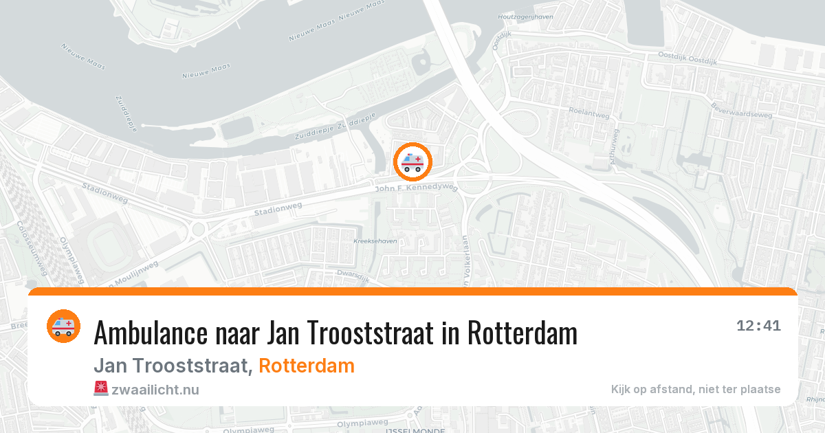Ambulance naar Jan Trooststraat in Rotterdam — 22 mrt 2026