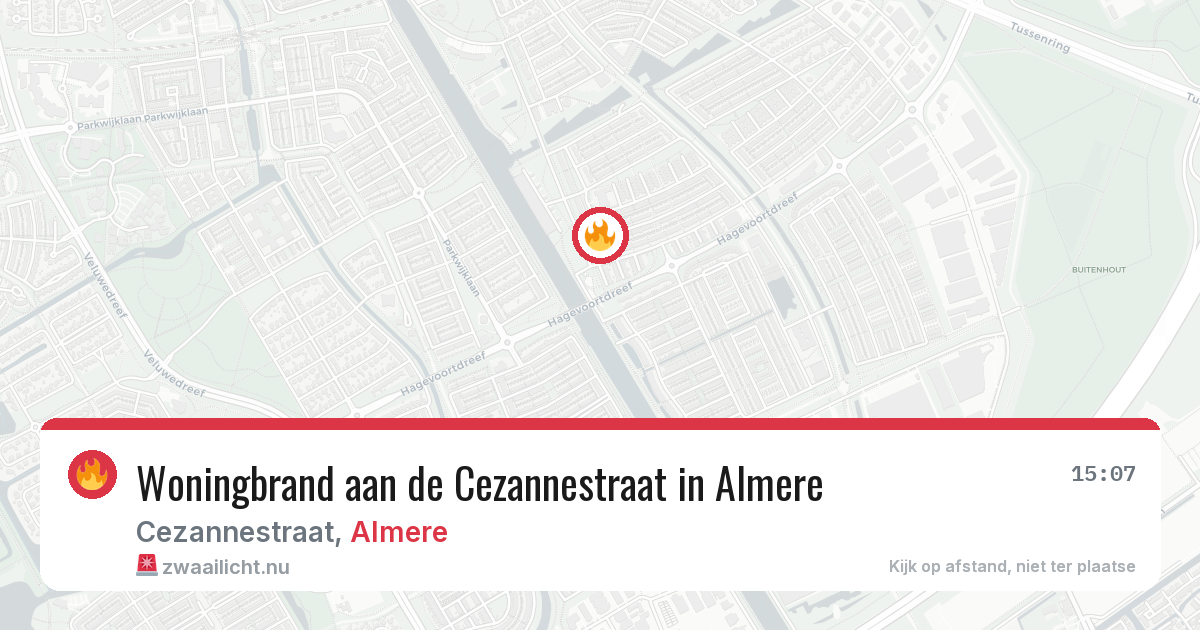 Woningbrand aan de Cezannestraat in Almere — 26 mei 2026