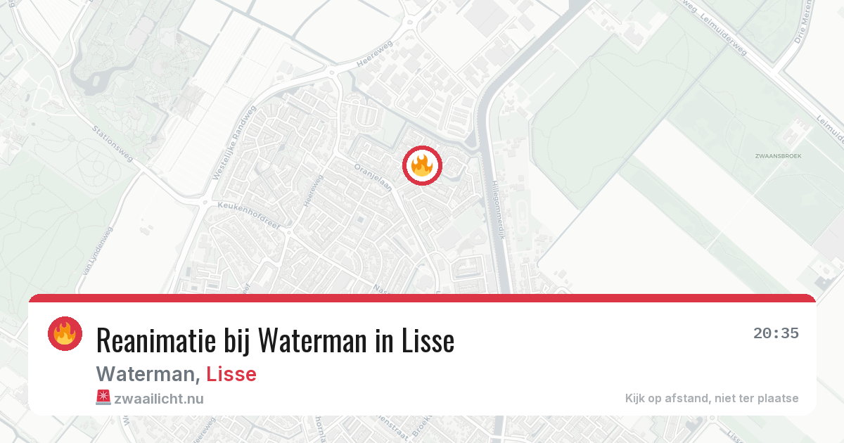 Reanimatie bij Waterman in Lisse — 12 jul 2026