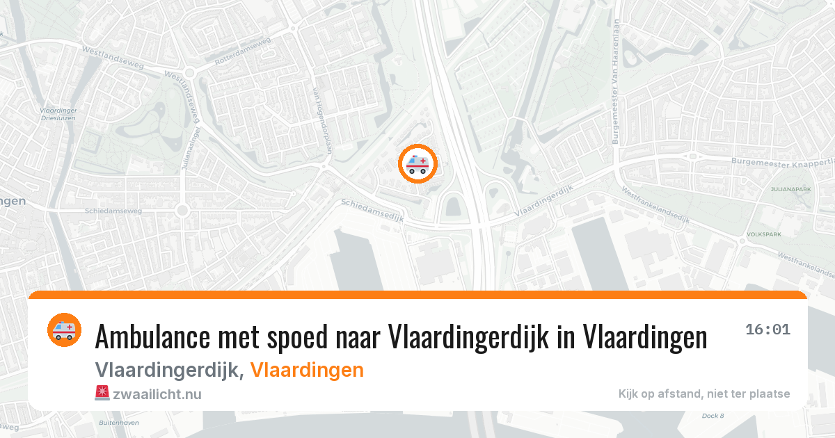 Ambulance met spoed naar Vlaardingerdijk in Vlaardingen — 23 mrt 2026