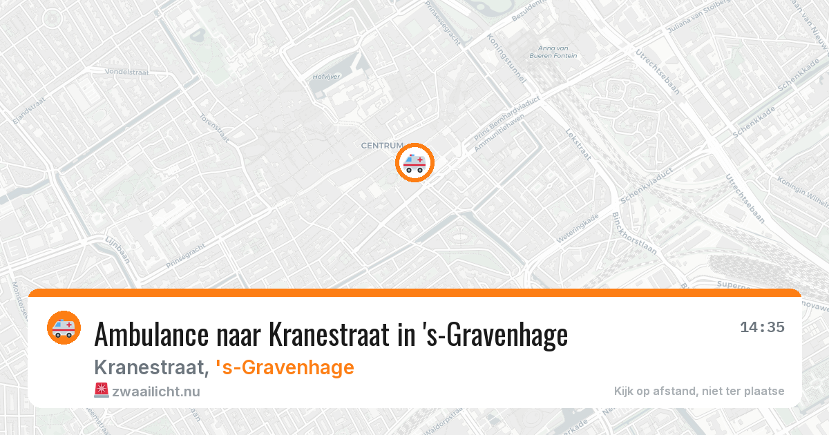 Ambulance naar Kranestraat in 's-Gravenhage — 1 jun 2026
