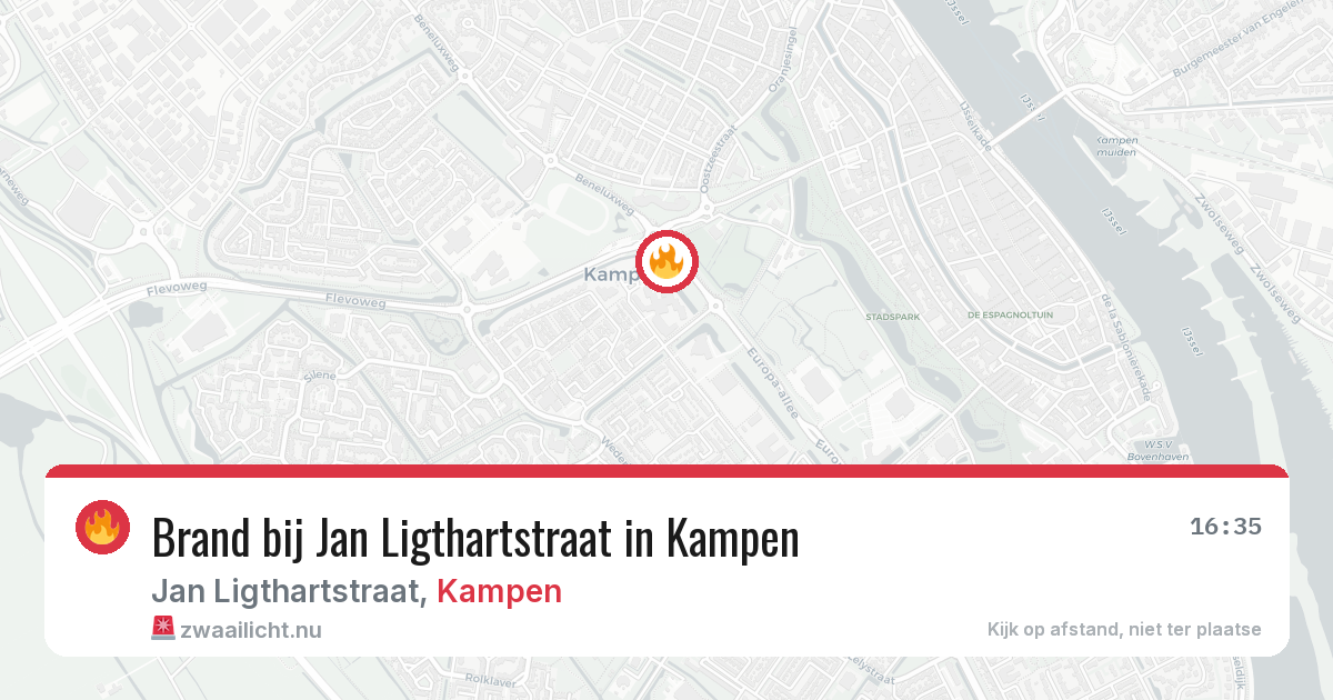Brand bij Jan Ligthartstraat in Kampen — 28 mei 2026