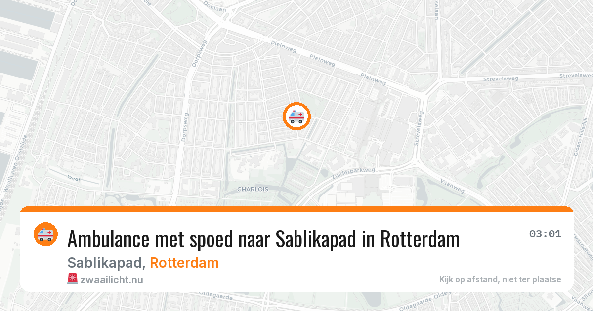 Ambulance met spoed naar Sablikapad in Rotterdam — 14 jul 2026