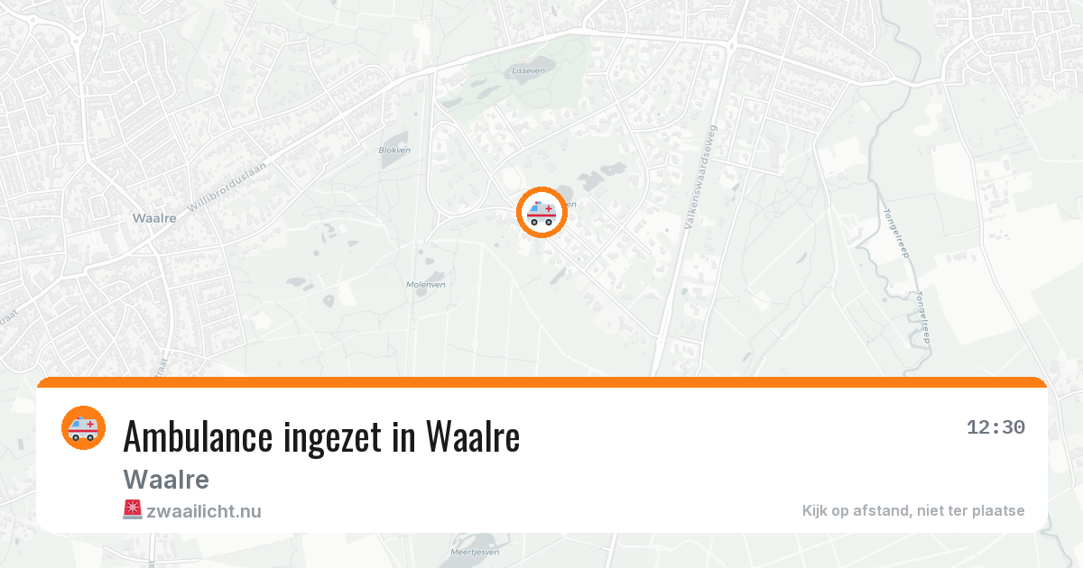 Ambulance ingezet in Waalre — 18 jul 2026