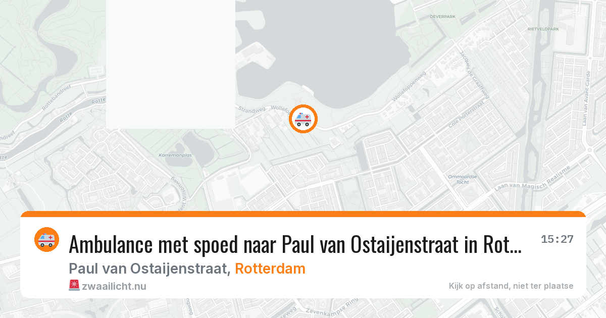 Ambulance met spoed naar Paul van Ostaijenstraat in Rotterdam — 10 jul 2026