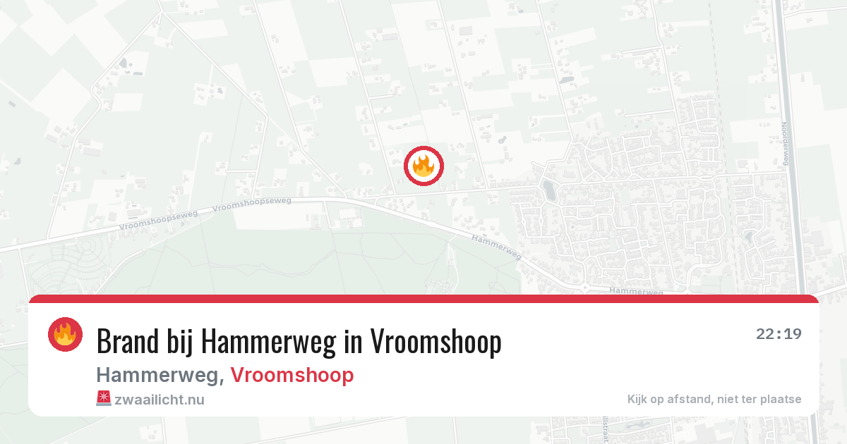 Brand bij Hammerweg in Vroomshoop — 9 jul 2026