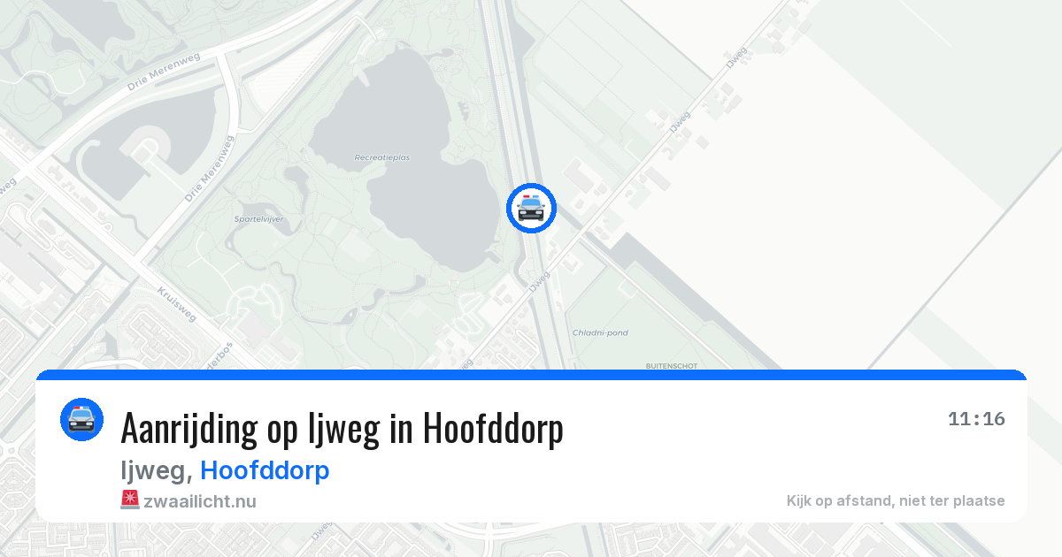 Aanrijding op Ijweg in Hoofddorp — 29 apr 2026