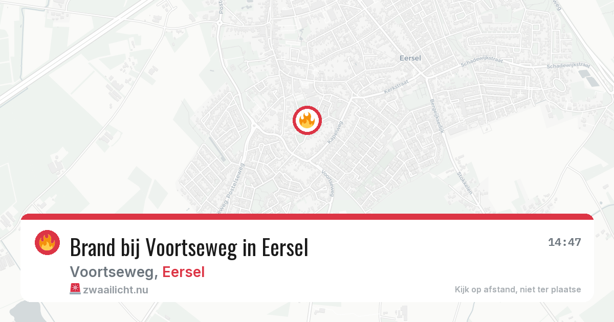 Brand bij Voortseweg in Eersel — 21 jul 2026