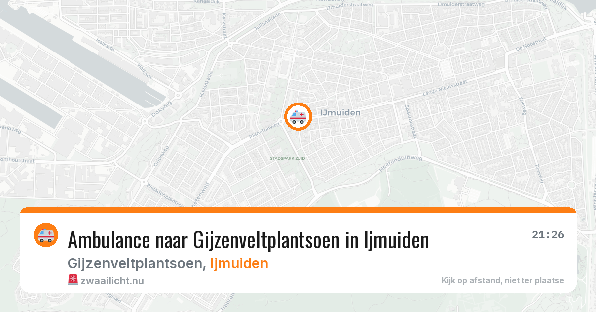 Ambulance naar Gijzenveltplantsoen in Ijmuiden — 6 apr 2026