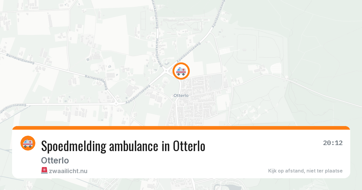 Spoedmelding ambulance in Otterlo — 22 jul 2026