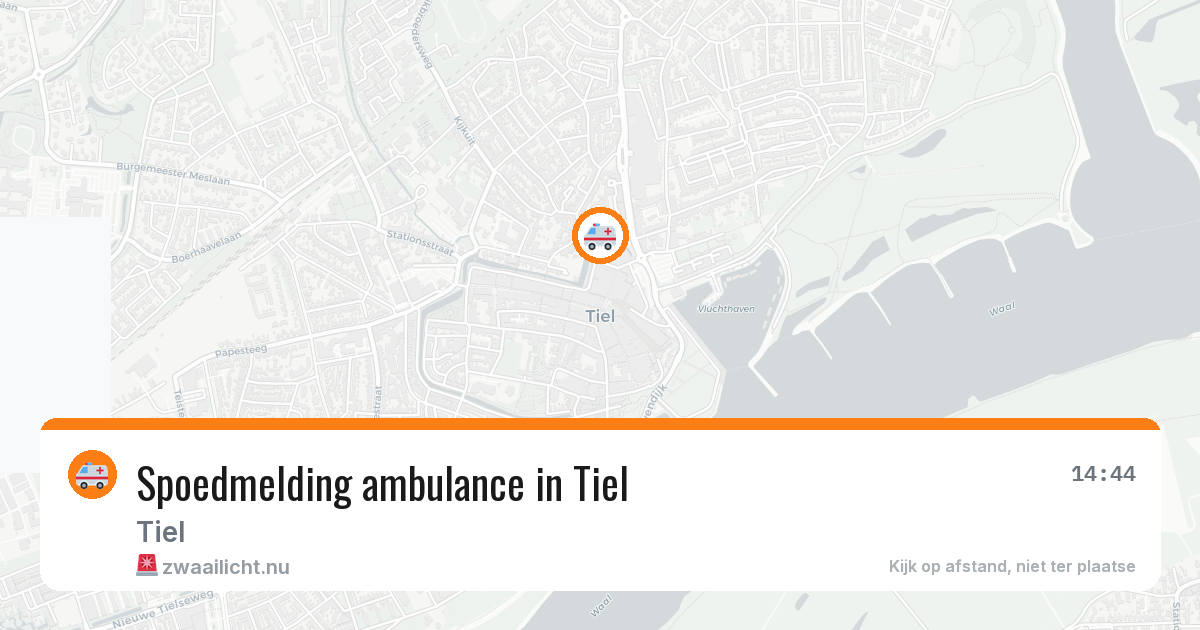 Spoedmelding ambulance in Tiel — 10 jul 2026