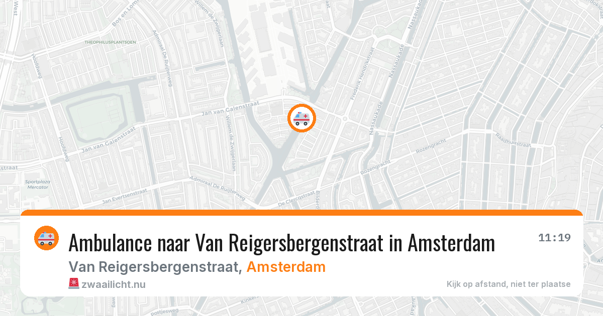 Ambulance naar Van Reigersbergenstraat in Amsterdam — 13 mei 2026