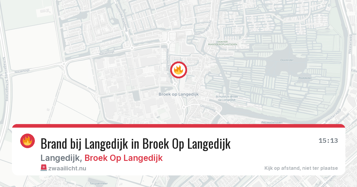 Brand bij Langedijk in Broek Op Langedijk — 25 jul 2026
