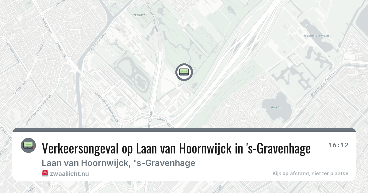 Verkeersongeval op Laan van Hoornwijck in 's-Gravenhage — 12 feb 2026