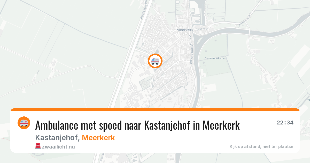 Ambulance met spoed naar Kastanjehof in Meerkerk — 12 jul 2026