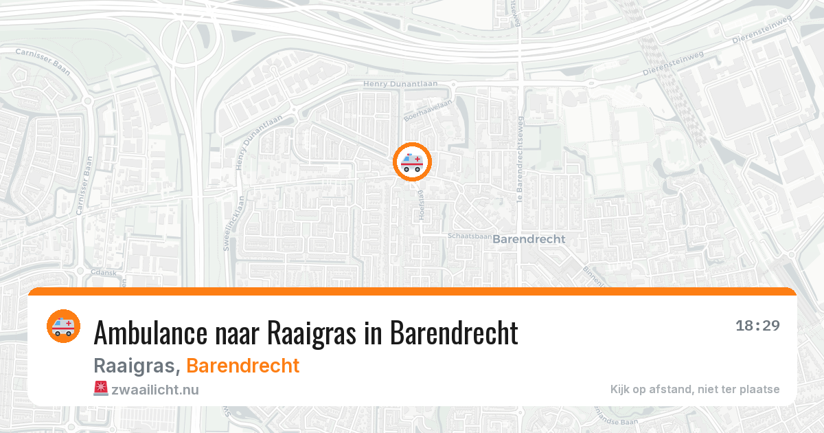 Ambulance naar Raaigras in Barendrecht — 12 jul 2026