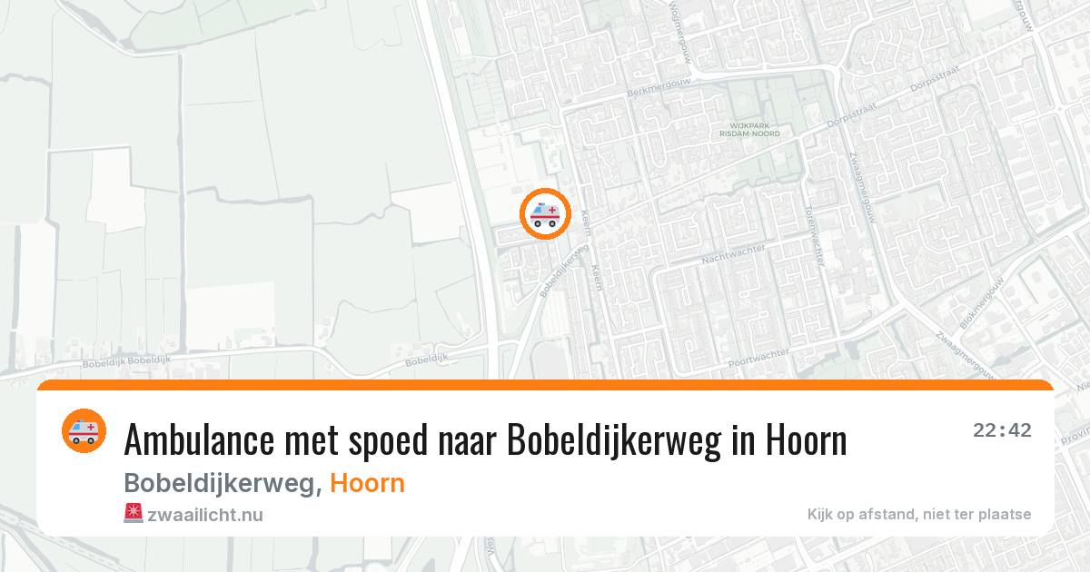 Ambulance met spoed naar Bobeldijkerweg in Hoorn — 12 mei 2026
