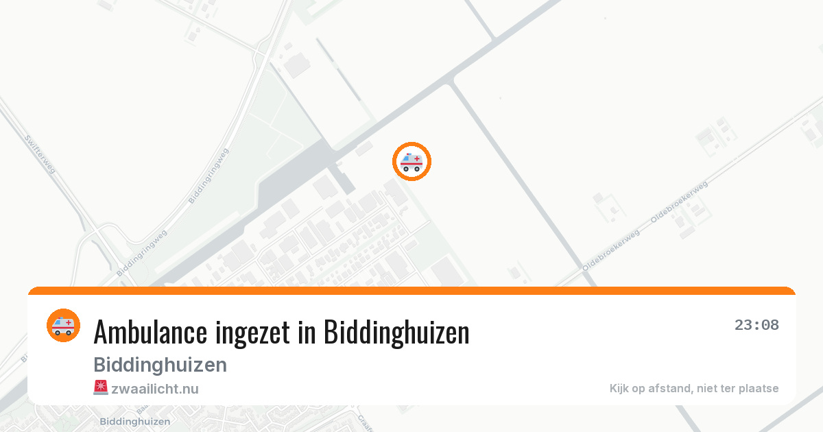Ambulance ingezet in Biddinghuizen — 11 apr 2026