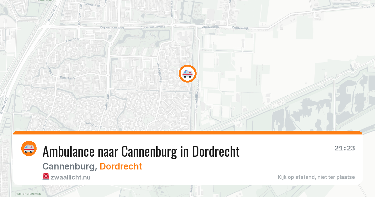 Ambulance naar Cannenburg in Dordrecht — 22 jul 2026