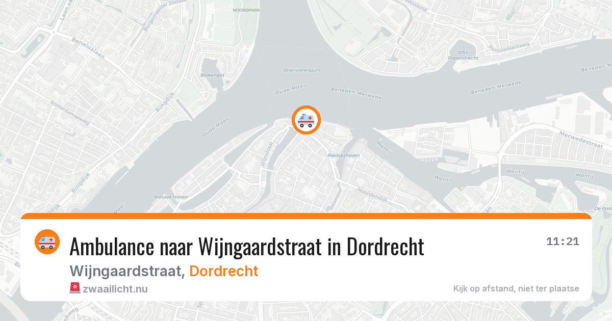 Ambulance naar Wijngaardstraat in Dordrecht — 18 jul 2026