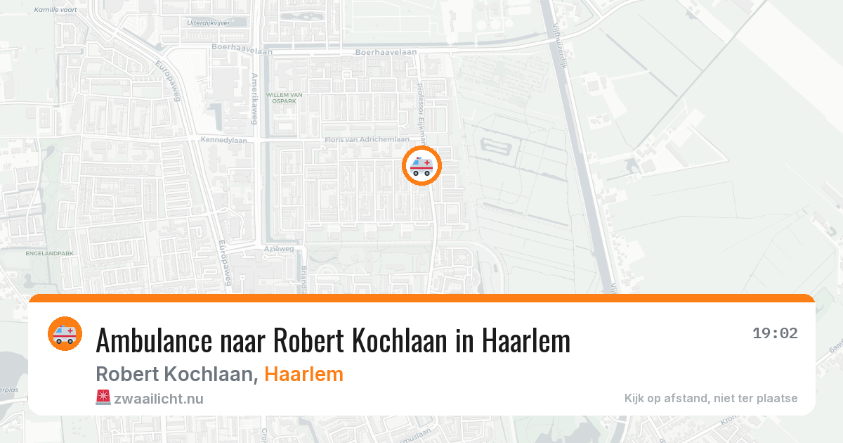 Ambulance naar Robert Kochlaan in Haarlem — 18 jul 2026