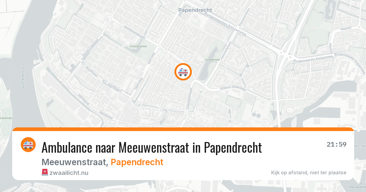 Ambulance naar Meeuwenstraat in Papendrecht — 26 jul 2026