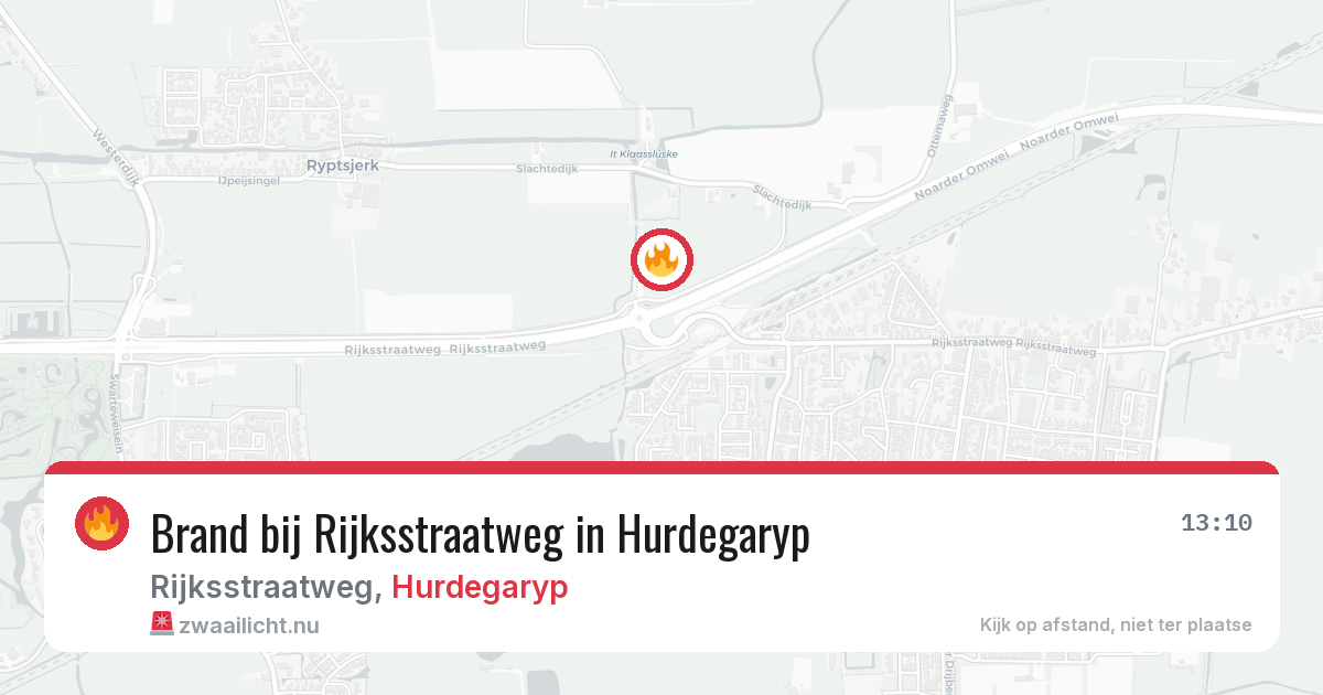 Brand bij Rijksstraatweg in Hurdegaryp — 30 apr 2026
