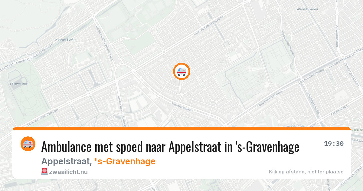 Ambulance met spoed naar Appelstraat in 's-Gravenhage — 19 mei 2026