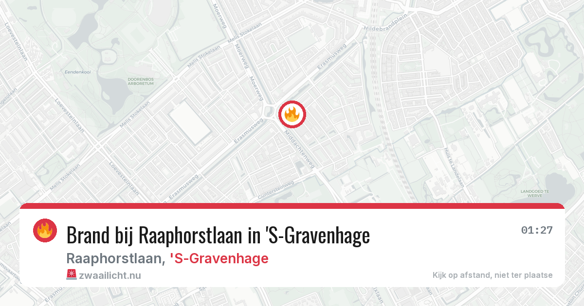 Brand bij Raaphorstlaan in 'S-Gravenhage — 8 apr 2026
