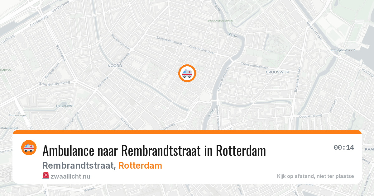 Ambulance naar Rembrandtstraat in Rotterdam — 19 jul 2026