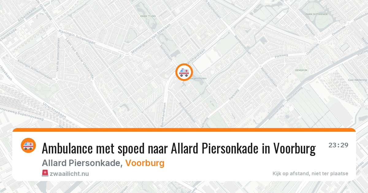Ambulance met spoed naar Allard Piersonkade in Voorburg — 28 mei 2026