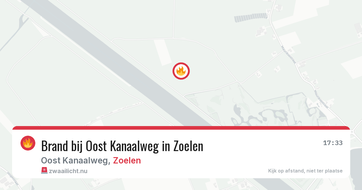 Brand bij Oost Kanaalweg in Zoelen — 6 jun 2026