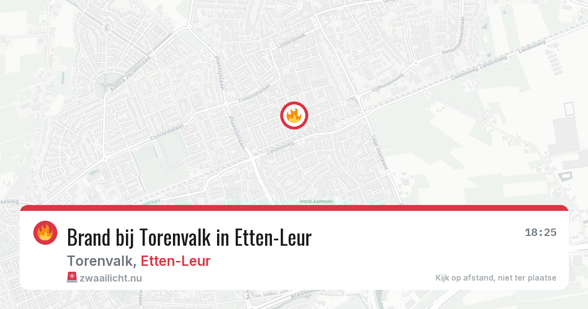 Brand bij Torenvalk in Etten-Leur — 16 jul 2026