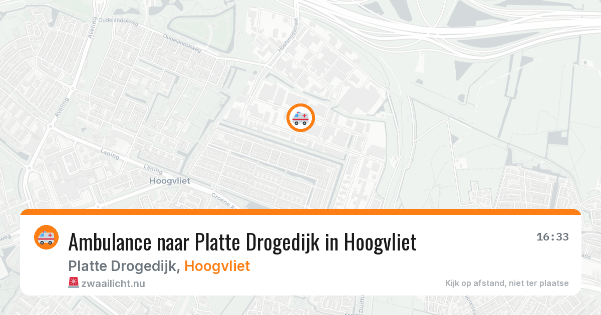 Ambulance naar Platte Drogedijk in Hoogvliet — 9 mei 2026