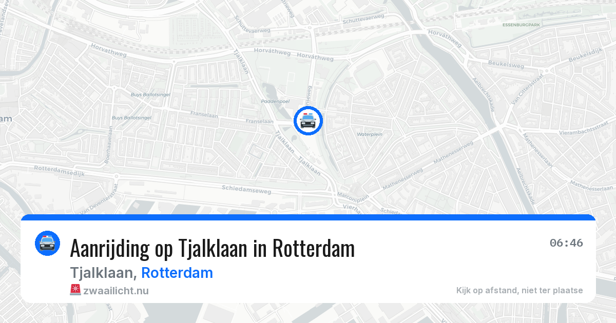 Aanrijding op Tjalklaan in Rotterdam — 6 jun 2026