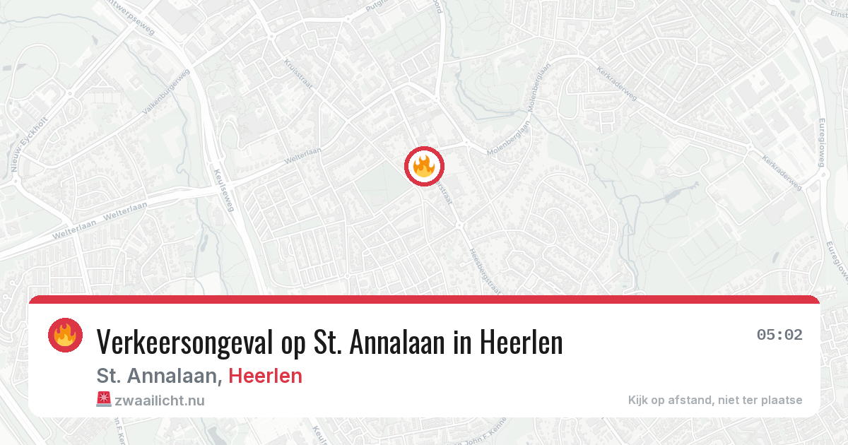 Verkeersongeval op St. Annalaan in Heerlen — 19 jul 2026