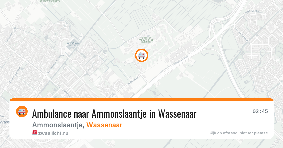 Ambulance naar Ammonslaantje in Wassenaar — 11 jul 2026