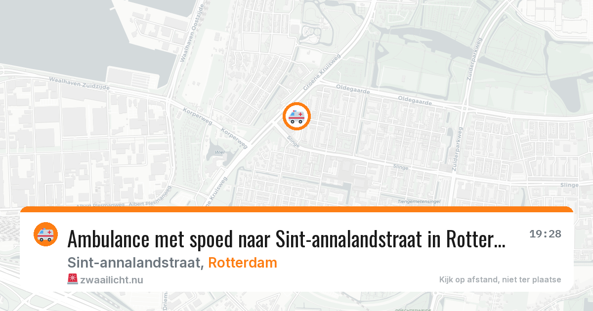 Ambulance met spoed naar Sint-annalandstraat in Rotterdam — 14 jul 2026